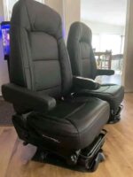 black leather bostrom wide ride high back seats