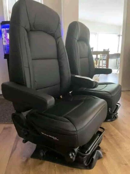 black leather bostrom wide ride high back seats